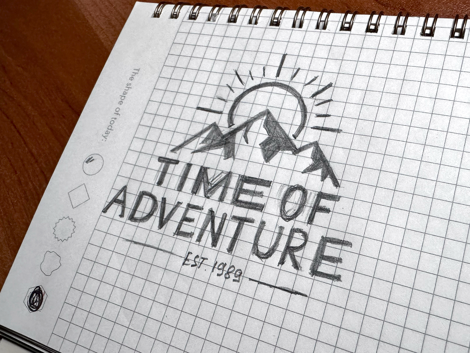 Pencil sketch of the Dr.Belova logo in a sketchbook